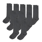 10-Pack Padded Extra-Stretch Crew Socks - Grey