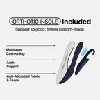 Ortho Stretch Cushion Shoes - White Blue