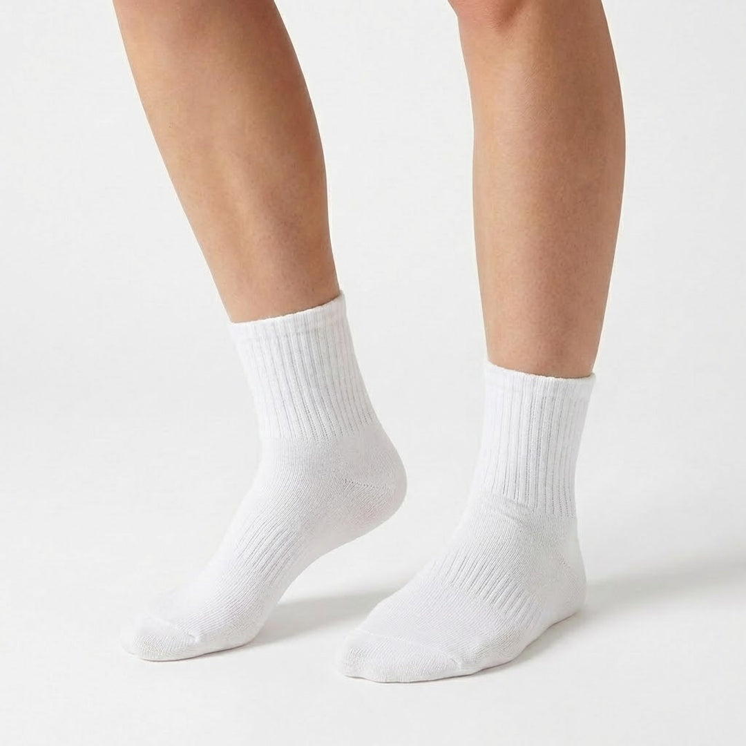 3-Pack Cushioned Socks (White)
