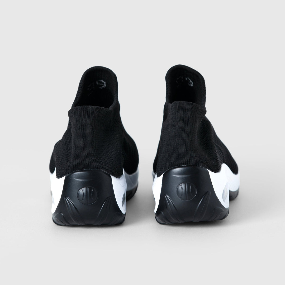 Breathable No-Tie Stretch Shoes - Black White