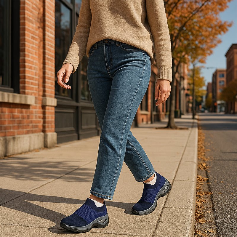 Breathable No-Tie Stretch Shoes - Blue