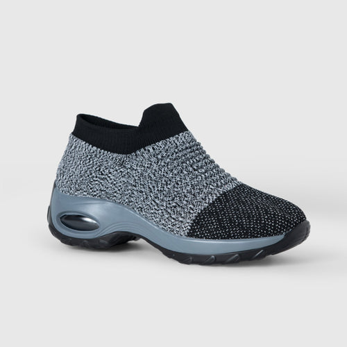 Breathable No-Tie Stretch Shoes - Grey