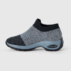 Breathable No-Tie Stretch Shoes - Grey