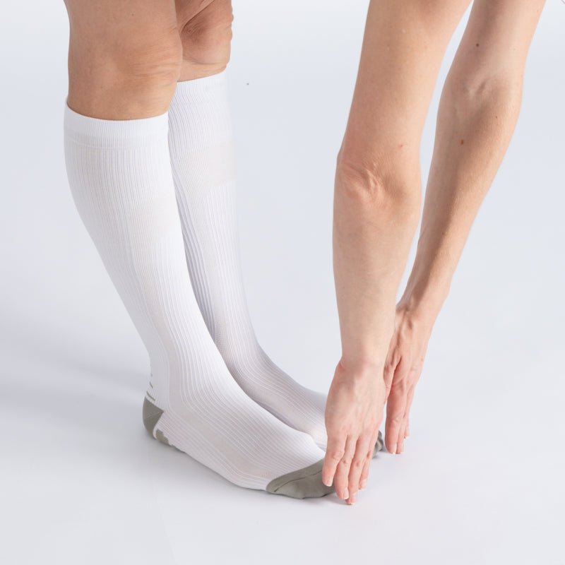 Compression Socks - White Grey