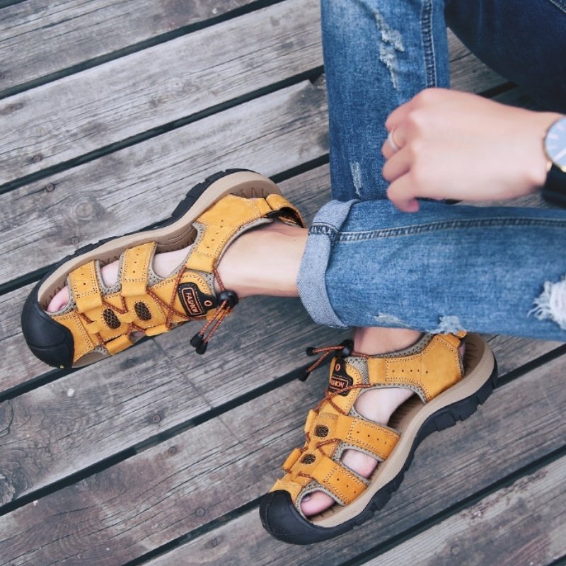 Men's High-Altitude Ortho Heel Strap Sandals - Yellow