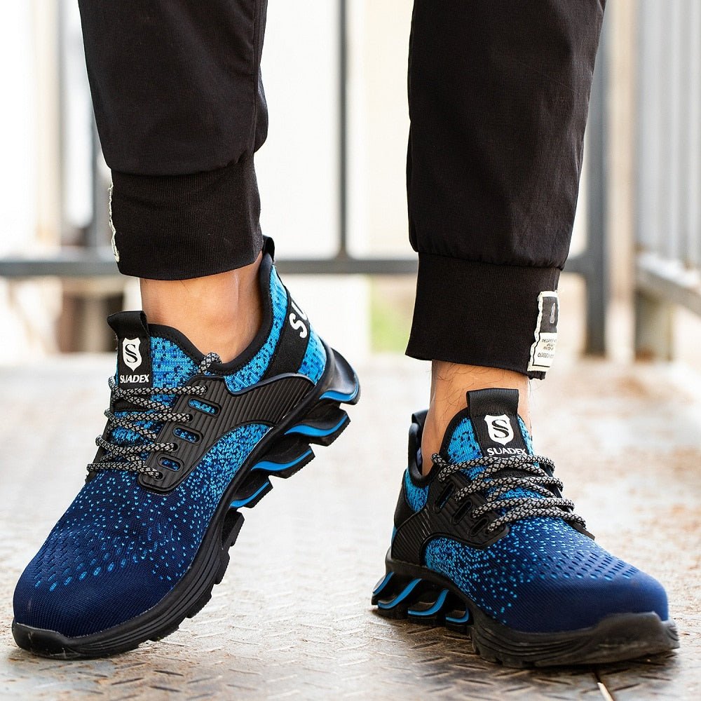 Ortho Reinforced Safety Steel Toe Boots - Blue