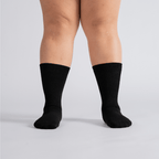 10-Pack Padded Extra-Stretch Crew Socks - Black