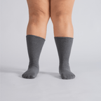 10-Pack Padded Extra-Stretch Crew Socks - Grey
