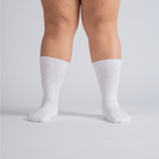 3-Pack Padded Extra-Stretch Socks - White (Knee, Crew, Ankle)