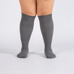Padded Extra-Stretch Knee Socks - Grey