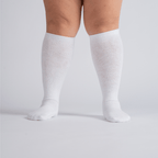 3-Pack Padded Extra-Stretch Socks - White (Knee, Crew, Ankle)