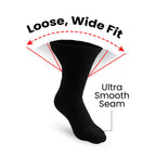 10-Pack Padded Extra-Stretch Crew Socks - Black