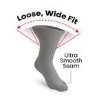 3-Pack Padded Extra-Stretch Crew Socks - Grey