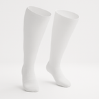 3-Pack Padded Extra-Stretch Knee Socks - White